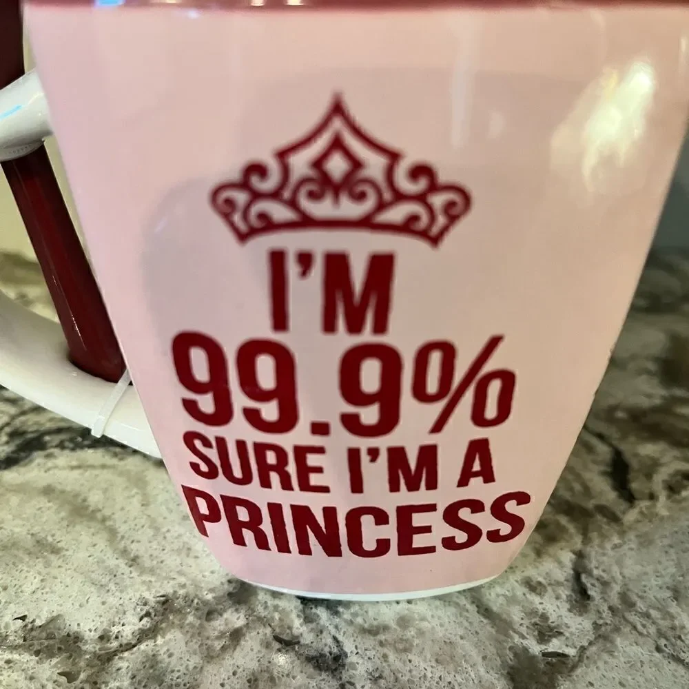 NEW Disney ‘I’m 99.9% Sure I’m a Princess’ Mug w Spoon, Jerry Leigh Design